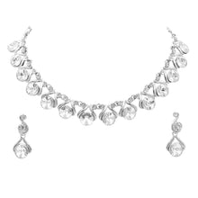 Glamarous Design Austrian Diamond Choker Necklace Jewellery Set - Aanya
