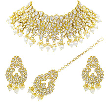 Kundan Stone work choker necklace set - Aanya