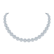 Silver Plated Hand Crafted American Diamond Floral Design Choker Necklace Set - Aanya