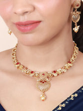 Admirable Rajwadi Filigree Floral Antique Gold Plated Necklace set - Aanya