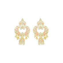 Alloy Classic Floral Traditional Design Gold Plated kundan stone Jhumki Earring - Aanya