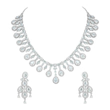 American Diamond Dewdrop Elegance Choker Set - Aanya