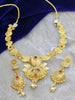 Attractive Look Filigree Work Antique Glossy Gold plated necklace set - Aanya