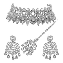 Attractive Look Round Shape Design Austrian Diamond Choker Necklace Set - Aanya