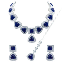 Attractive Look Triangle & Square Choker Necklace Set - Aanya