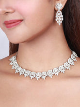 Austrian Diamond Stone Studded Alloy Round Shape Design Choker Necklace Jewellery set - Aanya