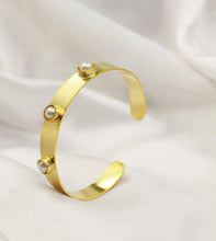 Basic Pearl Cuff Bracelet by Ira Aanya