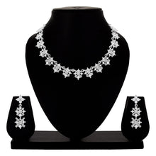 Crisscross Square Austrian Diamond Necklace Set - Aanya