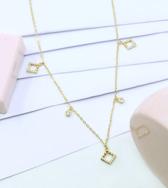 Delicate Gold With Pendant Necklace - Aanya