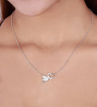 Delicate Heart with Bird pendant Made With 925 Silver - Aanya