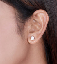 Diamond Stud Earring Made with 925 Silver - Aanya