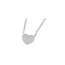 Diamond studded heart pendant Made with 925 Silver - Aanya