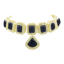Enhance Delighful Square Kundan Gold Plated Choker Necklace Jewellery Set - Aanya
