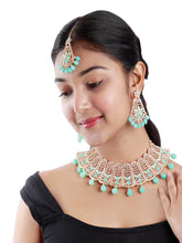 Ethnic Design Austrian Diamond Choker Necklace Jewellery Set - Aanya