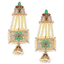 Ethnic Design Lct Stone Work Gold Plated Earring - Aanya