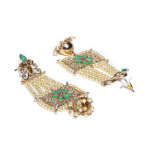 Ethnic Design Lct Stone Work Gold Plated Earring - Aanya