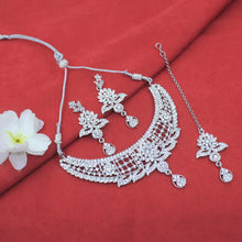Ethnic Design Party Wear Beautiful Look Austrian Diamond Choker Necklace Set - Aanya