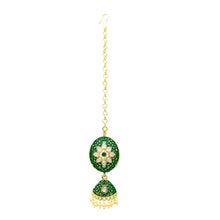Ethnic Gold Plated Meenakri Work Kundan Stone Jhumki Choker Necklace Jewellery Set - Aanya