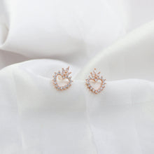 Ethnic Party Wear Rose Gold Plated AD Stone Studded Brass Tops Earring - Aanya