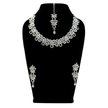 Ethnic Party Wear Silver Plated Choker Necklace Jewellry Set - Aanya