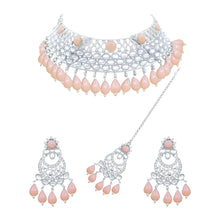 Exclusive Design Artificial Stone & Beads Studded Choker Necklace Set - Aanya