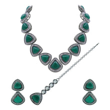 Exquisite Designer Triangle Choker Necklace Jewellery Set - Aanya