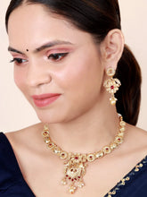 Facinating Floral Antique Gold Plated Necklace set - Aanya