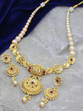 Facinating Peacock Antique Gold Plated Necklace set - Aanya