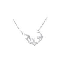 Flying birds charm pendant Made With 925 Silver - Aanya