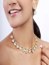 Glamarous Design Austrian Diamond Choker Necklace Jewellery Set - Aanya