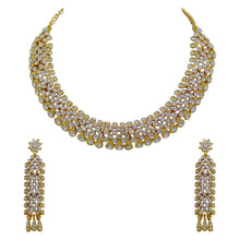 Glamorous Design Austrian Diamond Beautiful Choker Necklace Jewellery Set - Aanya