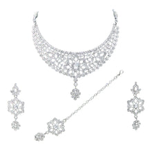 Glamorous Design Austrian Diamond Choker Necklace Set - Aanya