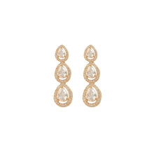 Glamorous Design Rose Gold Plated Brass American Diamond Earring For Women & Girls - Aanya