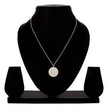 Gold Charming Round Pendant Necklace - Aanya