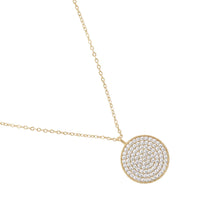 Gold Charming Round Pendant Necklace - Aanya