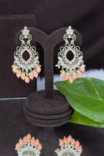 Gold Plated Floral Design Kundan Stone & Pearl Work Dangler Stylish Fancy Earring - Aanya