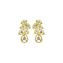 Gold Plated Leafy Design Austrian Diamond Alloy Choker Necklace Jewellery Set - Aanya