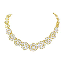 Gold Plated Round Shape Design Austrian Diamond Alloy Choker Necklace jewellery Set - Aanya