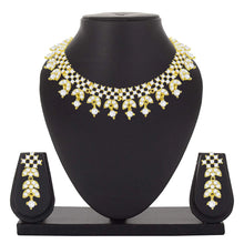 Gold Plated Simple & Beautiful Design Austrian Diamond Alloy Choker Necklace Jewellery Set - Aanya