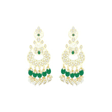 Gold Plated Traditional Handcrafted Pearl Kundan Beaded Chand Bali Earring - Aanya