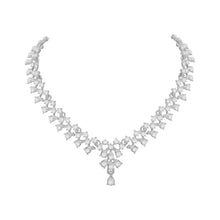 Gorgeous Look Floral Austrian Diamond Choker Necklace Set - Aanya