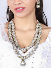 Gorgeous Look Oval Designer Kundan  Long Necklace Set - Aanya