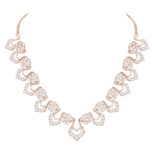 Graceful Floral Wedding Jewellery Austrian Diamond Necklace Set - Aanya