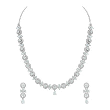 Graceful Orbit American Diamond Choker Necklace Set - Aanya