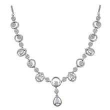 Graceful Oval AD Necklace Set Aanya