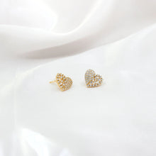 Heart Shape Design Gold Plated AD Stone Tops Earring - Aanya