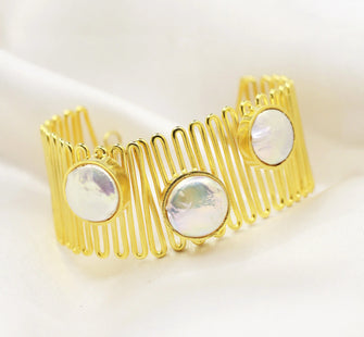 Intricate Gold-Plated Bracelet by Ira Aanya