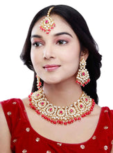 Kundan Gold Plated Choker Necklace Jewellery Set - Aanya