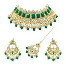 Kundan Stone Work Choker Necklace Jewellery set - Aanya