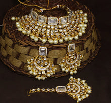 Kundan Stone Work Choker Necklace Set - Aanya